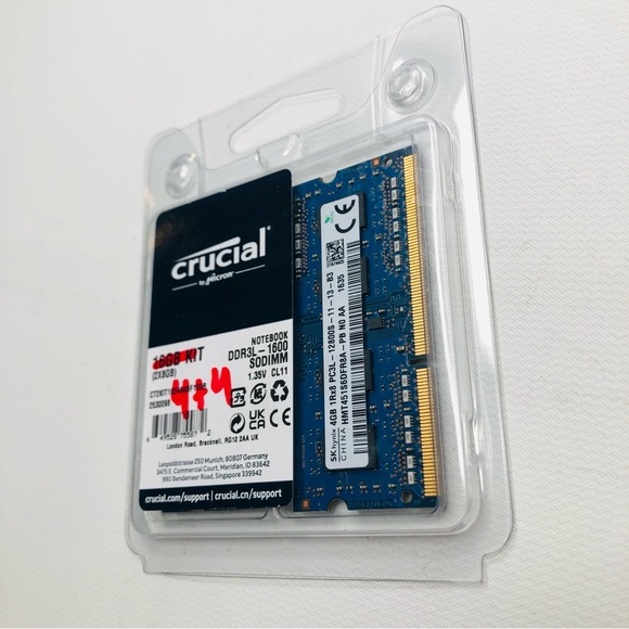 2 Hynix 4+4 GB Kit (1Rx8) Laptop Memory Ram, PC3L 12800S, HMT451S6DFR8A - Picture 3 of 5